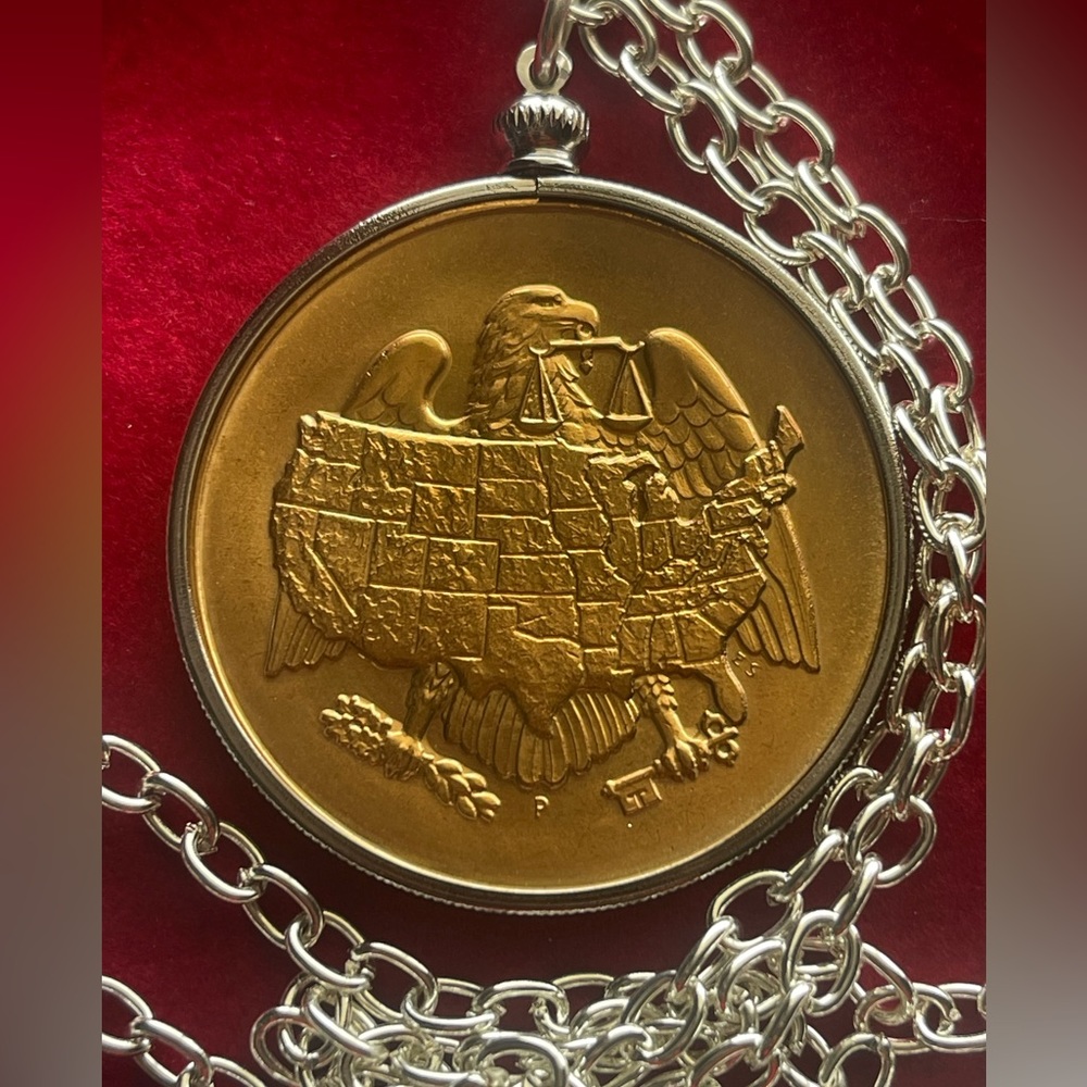 Beyond compare Bronze medal coin pendant necklace